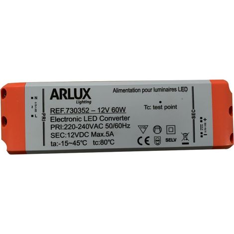 Driver 12V 60W- 5A per MR16 Arlux Lighting