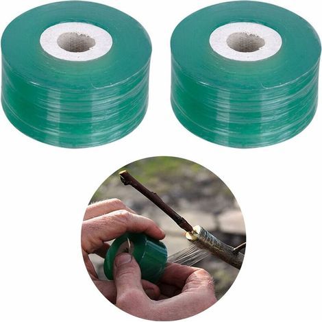 Ruban Greffage Transparent, Greffage Ruban, Ruban de Pépinière, Ruban à Greffer, Convient aux Plantes, Arbres Fruitiers 2 Pièces, 2cm (1/5)