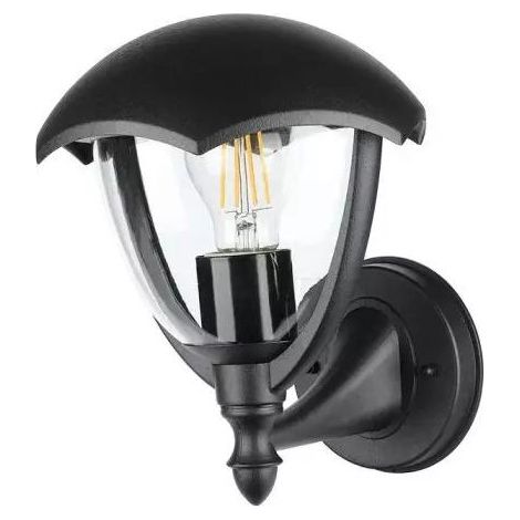 ALU lanterne murale porte de maison éclairage de façade lampe d'extérieur lampe de jardin en verre noir V-TAC 7046 (1/5)