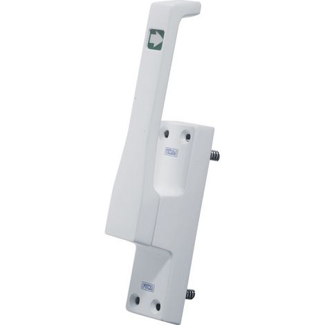 Azionamento porta 970 DIN destra alluminio bianco 23mm asta tonda 10mm FUHR