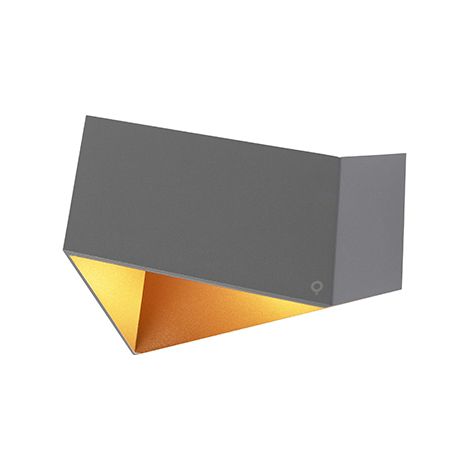 QAZQA Applique da parete Fold grigio con rame