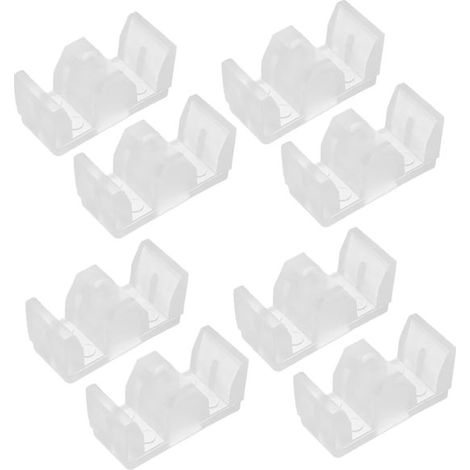 Schiebetürpuffer – Duschkabinen-Rollenstopper – Türpositionierung – Quadratischer Pufferblock – 8 Stück – Transparent (1/5)