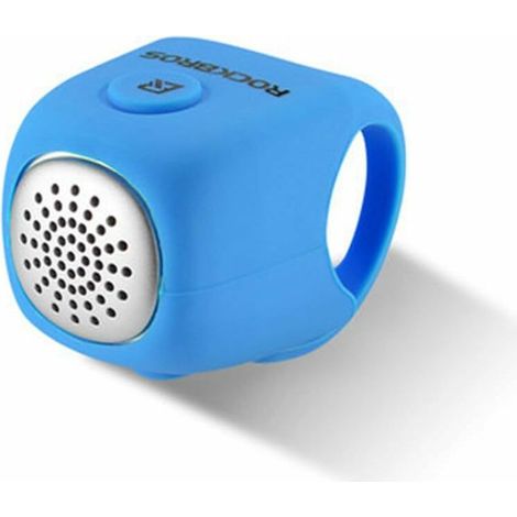 Sonnettes Électrique Vélo, Klaxon Vélo Électronique, Mini Avertisseur Sonore Cloche Étanche Bell 80dB, Universelle Fixation Élastique en Silicone (bleu) (1/5)