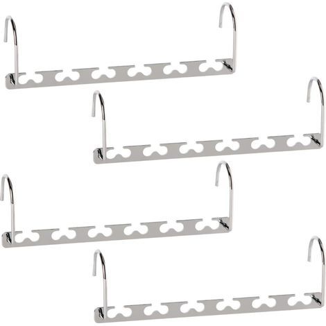 Lot de 4 cintres pliants métalliques gain de place empilables organisateur vestiaire (1/5)