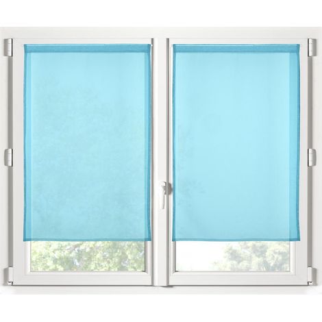 Paire de Rideaux Voile 60 x 160 cm Brise bise celadon
