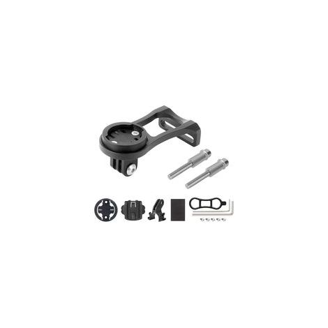 1 GPS-Fahrradhalterung, Aluminiumlegierung, kompatibel mit Garmin Bryton Cateye, mit Kamera- und Lichthalterung, für Rennradfahren (1/5)