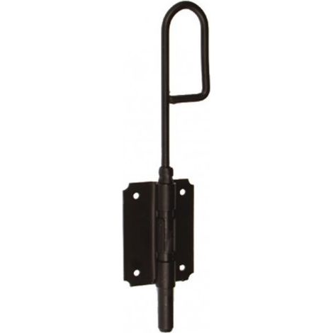Verrou baïonnette à visser acier - zingué noir - Diamètre de la tige 14 mm - Longueur 500 mm - TORBEL INDUSTRIE