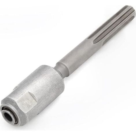 Adaptateur SDS Max vers SDS Plus, acier 40Cr, convertisseur de perçage rapide pour marteaux de démolition et marteaux perforateurs (argenté) - Perceuse (1/4)