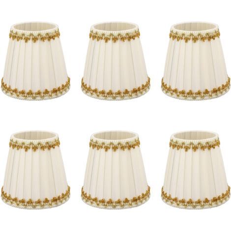 6 Pièces Abat-Jour pour Lampes de Table Lampe, abat jour clip, abat jour , Lustre de Bougeoir - A-Chrom (1/5)