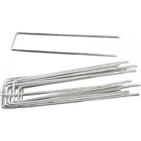 10pcs 10cm U Shape Drip Irrigation Pipe Mulch Support Grass Resistant Fabric (1/4)