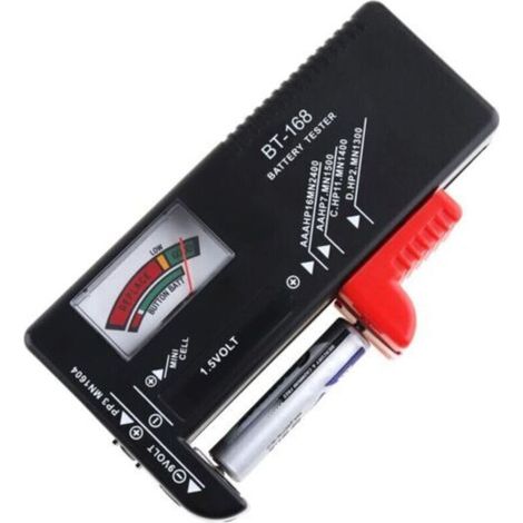 Batterietester, Universal-Batterietester, BT-168D Batterietester, AA AAA C 9V Batterietester (Zeigeranzeige)