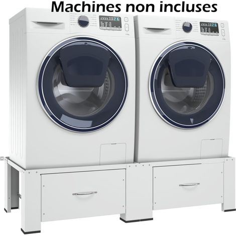 Socle Support Double + Tiroirs pour Machine à Laver Ou Sechoir à Linge. 200 kg Maximum (1/5)