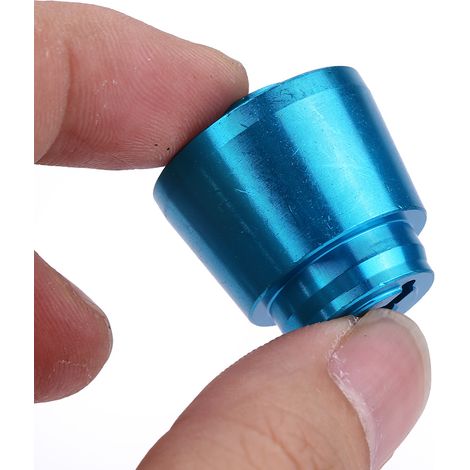Adaptateur en alliage d'aluminium pour moyeu hexagonal, compatible avec essieu arrière de voiture RC Axial Rock Racer 90026 (Couleur bleue) (1/4)