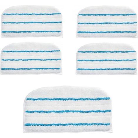 5 pièce de rechange coussin Mop Steam Mop lavable en tissu lavable Mop en microfibre housse lavable pour Black & Decker FSM1610 / (1/4)