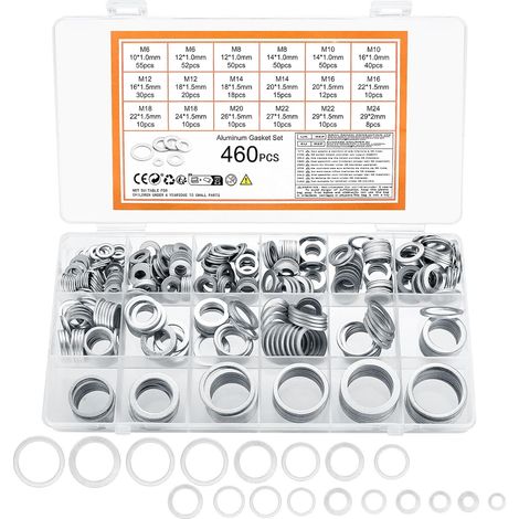 Rondelles Plates en Aluminium, Joints de Vidange pour Voiture, Rondelles pour Gonds de Porte, M6 à M24 (1/5)