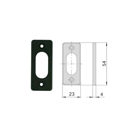 BOCCHETTA IN NYLON NERO PER CILINDRI OVALI 06027 01- - mm.23x54, spessore mm.4 (06027010) - 5 pezzi CISA