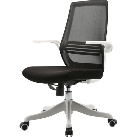 Chaise de bureau moderne HHG-869, chaise de bureau, ergonomique et respirante accoudoir relevable, noir