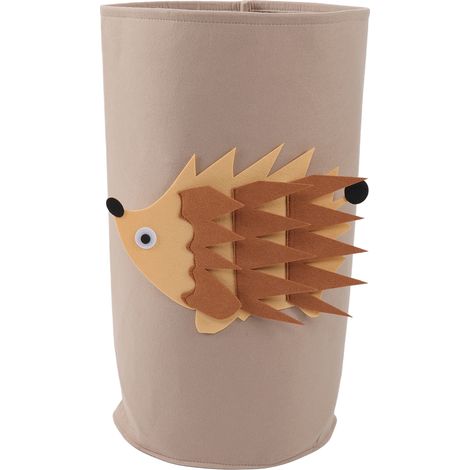 Panier à linge en coton, seau de rangement en feutre, motif hérisson, dessin animé animal, pour jouets enfants, vêtements, rangement domestique, épais (1/5)