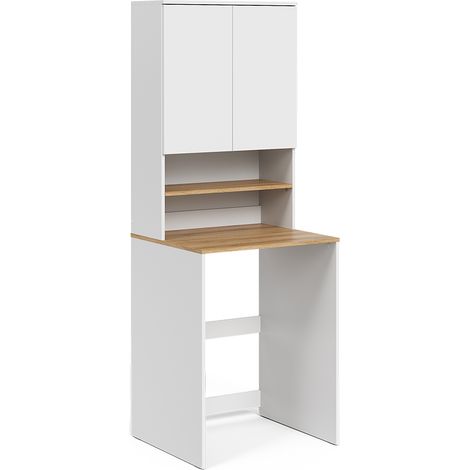 Armoire machine à laver Viktor, Blanc/Artisan, 68x88.2cm 2 pièces avec étagère, Vicco — vue 2