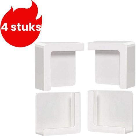 Support magnétique pour téléphone en 4 parties, facilement séparable, compatible avec téléphones et tablettes, blanc (1/5)