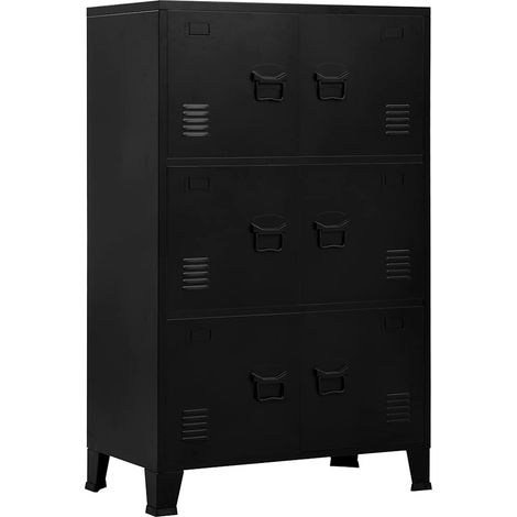 Maison Exclusive - Armadio Classificatore Industriale Nero 75x40x120 cm in Acciaio