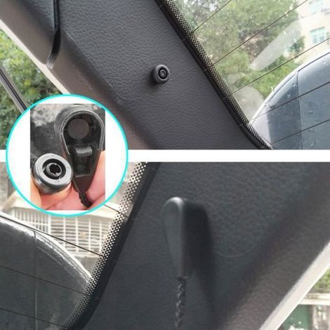 Clips Suspension Chaîne Étagère - Coffre Arrière Renault - Compatible Clio Mk1-Mk2 Megane Mk1-Mk3 Scenic Mk1-Mk3 Laguna Mk1-Mk2 Modus R21-R25 - Noir - Lot De 2 (1/4)