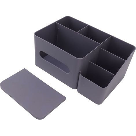 Boîte à Mouchoirs avec Couvercle en Plastique Lisse - Organisateur de Bureau Élégant pour Maison ou Bureau, Violet (1/5)