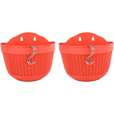 Pot Suspensé - Polypropylène Renforcé - Base Amovible pour Réservoir d'Eau - Pour Balcon Jardin Intérieur Extérieur - Lot de 1 (1/5)