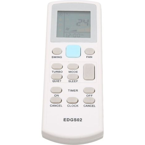 Télécommande de Climatiseur avec Boutons Sensibles et LED, Sous-titres Noirs, Remplacement pour Modèle ECGS02 Blanc (1/5)