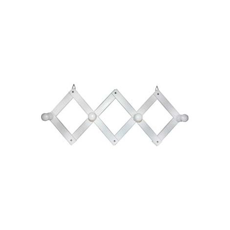APPENDIABITI ESTENSIBILE IN LEGNO 4 POSTI BIANCO  cm.24x50