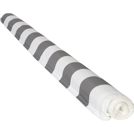 Tela de toldo SAULE 2,95 × 2,5m Tela a rayas blanca/gris