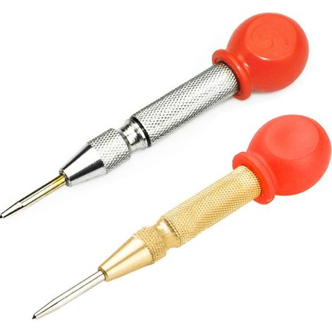 Poinçon central, 2pc Poinçon central automatique avec capuchon de protection pour embout(argent+or)