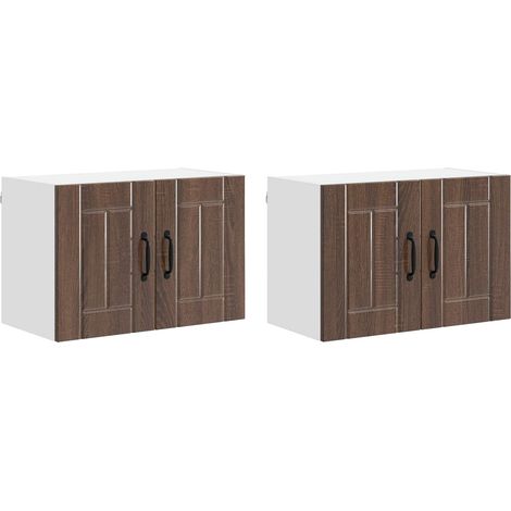 Maison Exclusive - Armadietto a muro LUCCA 2 pcs Rovere Marrone 60 x 31 x 40 cm