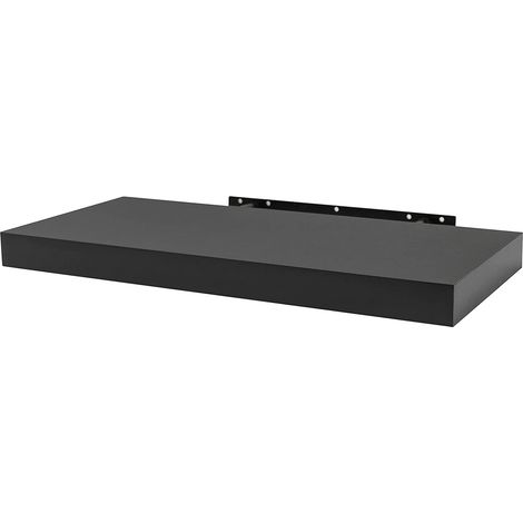Woltu – Étagère murale flottante en bois noir – Dimensions 30x22x8cm – Pour chambre, salle de bain, salon, bureau – Charge maximale 15kg