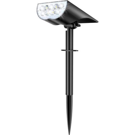 Spots solaires d'extérieur étanches, 3 modes d'éclairage, éclairage solaire de paysage pour l'extérieur, du crépuscule à l'aube, IP65, blanc froid, 1 paquet (1/5)