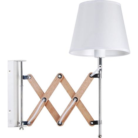 Applique Candellux Mito chrome abat-jour blanc design (1/5)