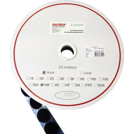 FASTECH® Pastille ronde auto-agrippante hotmelt à coller partie crochets (Ø) 35 mm noir 5 m