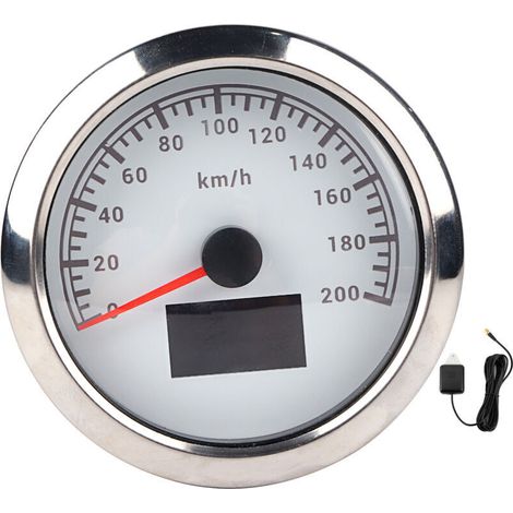 Compteur DE Vitesse GPS, Compteur DE Vitesse DE Moto ABS ABPELLEMENT ACTEUL ACTEUR COMPELLEMENT INSTALLATION FACILLE POUR LA VOITURE POUR LE BOAU DE TRUCH TRACK 9‑32V DC. (1/5)