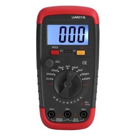 BARKBUSTERS Capacimètre professionnel, testeur de capacité numérique 0,1 pF - 20000uF, avec compteur de capacité à rétroéclairage LCD (1/4)