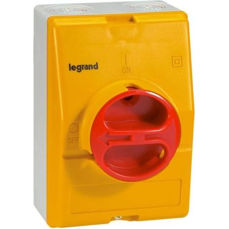 Interrupteur-sectionneur rotatif complet de proximité - IP66 - tripolaire - 25A - LEGRAND - LEG022173