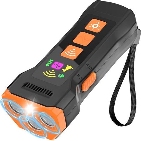Entrenador ultrasónico para perros, pantalla LCD y bloqueo seguridad, potencia ultrasónica 3 veces mayor alcance 15 metros todos perros (negro) (1/5)