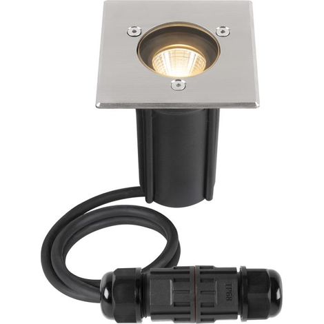 Encastré de sol DASAR® S carré 4W 3000K 24° IP67 cylindrique gris - SLV - 1007681 (1/4)