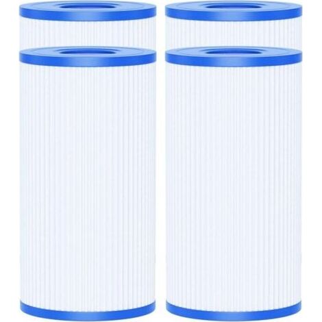 Set di 4 filtri per piscina tipo A o C, compatibili con le cartucce filtranti Easy Set 29000E/59900E, per piscine fuori terra, dimensioni 203 mm x 106 mm. (1/5)