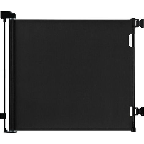 0-140cm Extendable Retractable Child Safety Gate for Baby/Dog, Stairs, Corridors, Indoor and Outdoor (Black) (1/5)