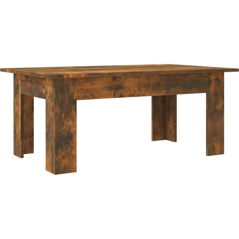 Mesa de centro rústica de diseño vintage 100 x 60 x 42 cm madera de ingeniería marrón DEC038350