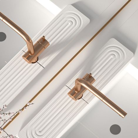 Tapis de robinet minimaliste nordique en terre de diatomées - Coussinet rigide absorbant à séchage rapide pour évier de cuisine et de salle de bain