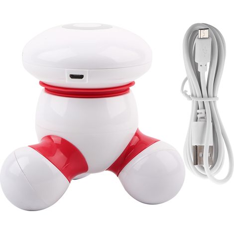 Mini massaggiatore USB con vibrazione delicata e luce LED, per un rilassamento corporeo portatile. (1/5)