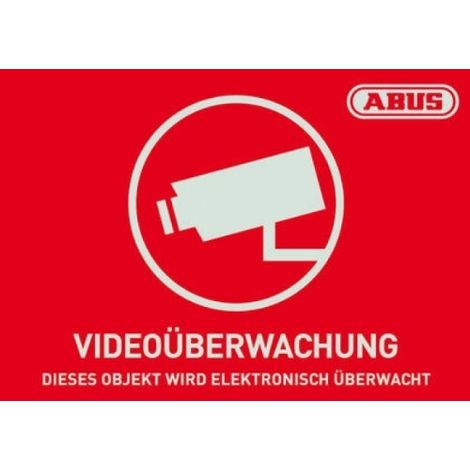 ABUS AU1421 PANNEAU D'AVERTISSEMENT (1/2)