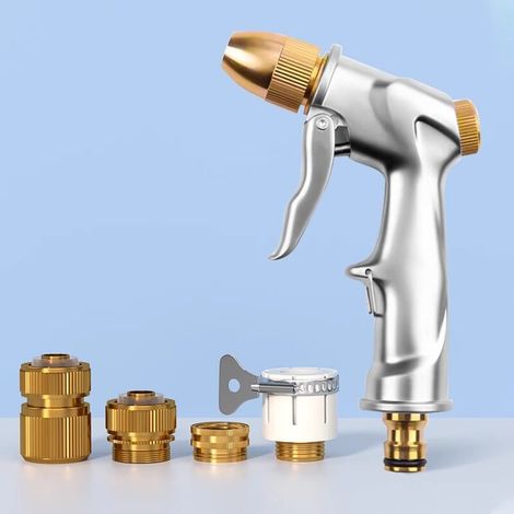 Raccords entièrement en laiton adaptés aux pistolets de lavage auto, accessoires pour nettoyeurs haute pression, adaptateurs de robinet et fixations de buses (1/5)