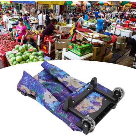 [Caddie de Shopping] + [Chariot Caddie] + [Caddie pliable lavable à roues] + [600D Oxford Cloth Tube d'Acier pour Camping Voyage Magasin] (1/5)
